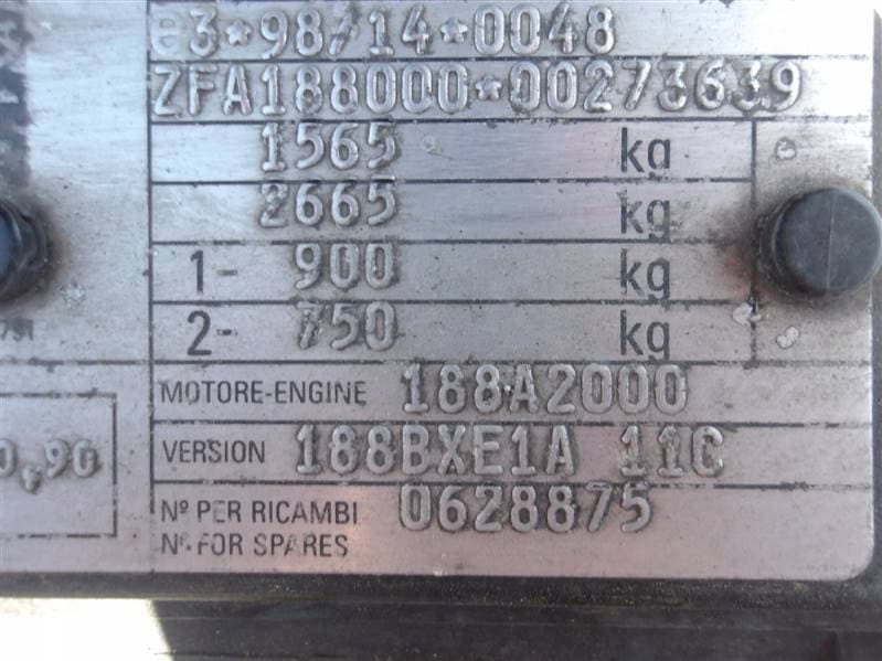 Moteur 188 A2.000 — vue 2